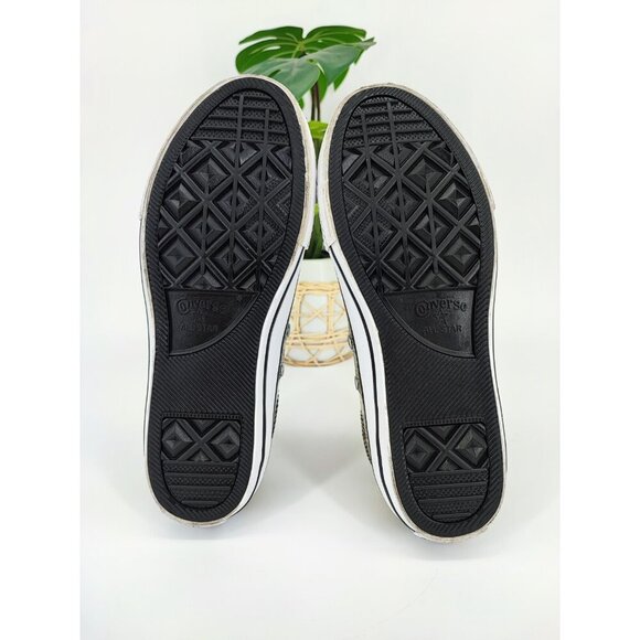 Converse Juniors Metallic Black/Silver Sparkle Casual Shoes Size 5.5 US - Picture 7 of 8